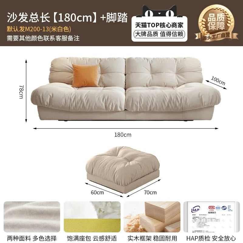 Modern Living Room Sofas Bed Luxury Background Lounge Nordic Style Sofas Cloud Design Lazy Canape Salon De Luxe Home Furniture