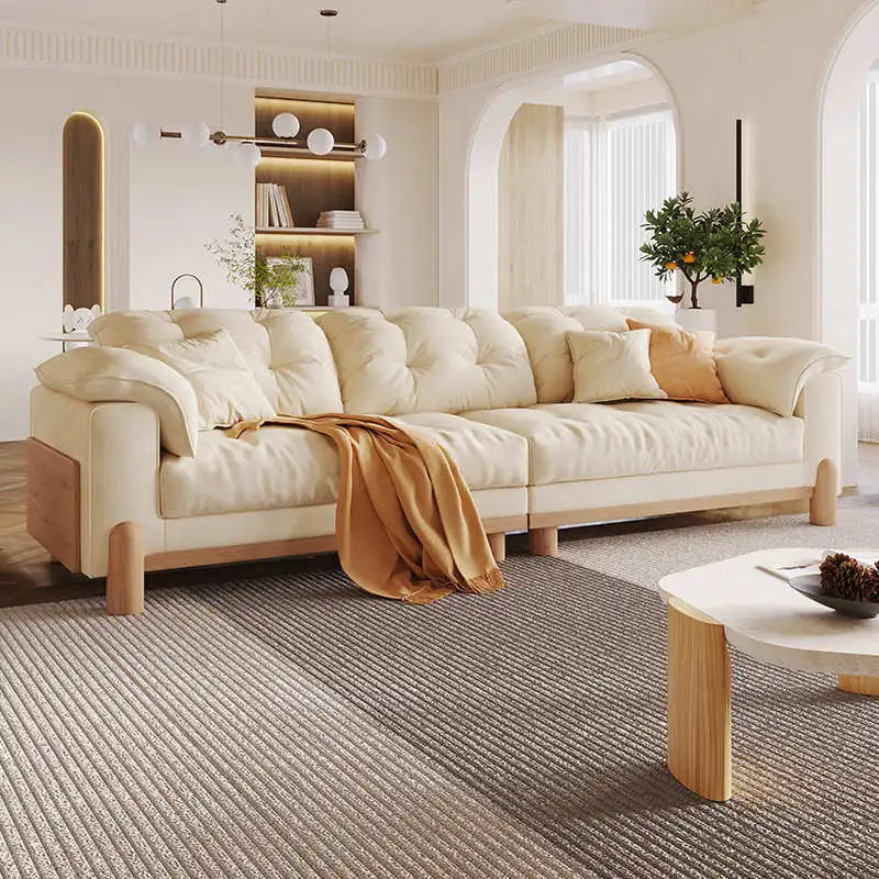 Lounge Designer Living Room Sofas Outdoor Lazy Minimalist Sofas Reclinable Floor Gaming Luxury Modern Wood Divano Furniture