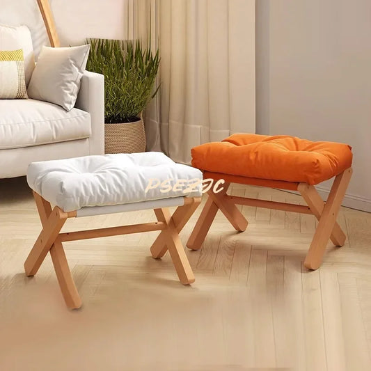 Home Living Room Sofa Simple and Multifunctional Portable Folding Footrest Stool Shoe Changing Stool