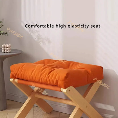 Home Living Room Sofa Simple and Multifunctional Portable Folding Footrest Stool Shoe Changing Stool
