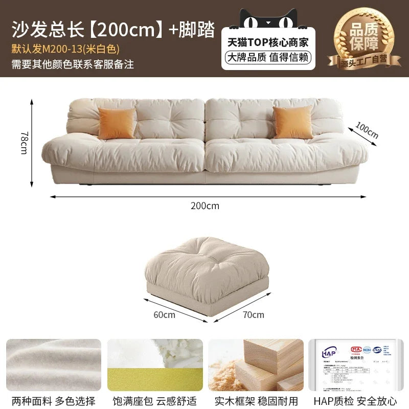 Modern Living Room Sofas Bed Luxury Background Lounge Nordic Style Sofas Cloud Design Lazy Canape Salon De Luxe Home Furniture