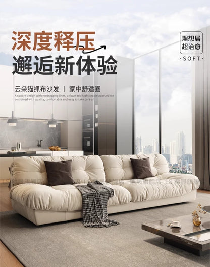 Modern Living Room Sofas Bed Luxury Background Lounge Nordic Style Sofas Cloud Design Lazy Canape Salon De Luxe Home Furniture
