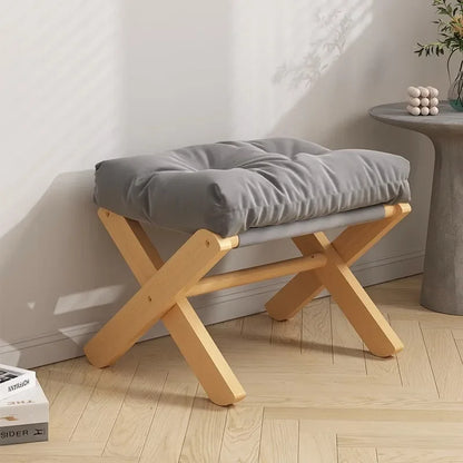 Home Living Room Sofa Simple and Multifunctional Portable Folding Footrest Stool Shoe Changing Stool